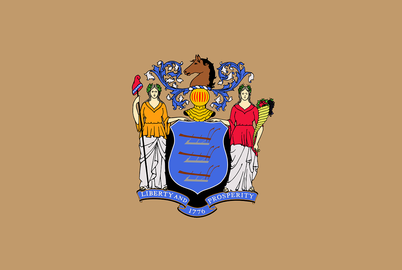 new jersey flag coat of arms free photo