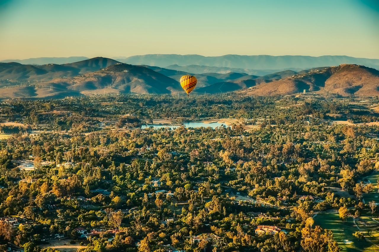 new mexico hot air balloon landscape free photo