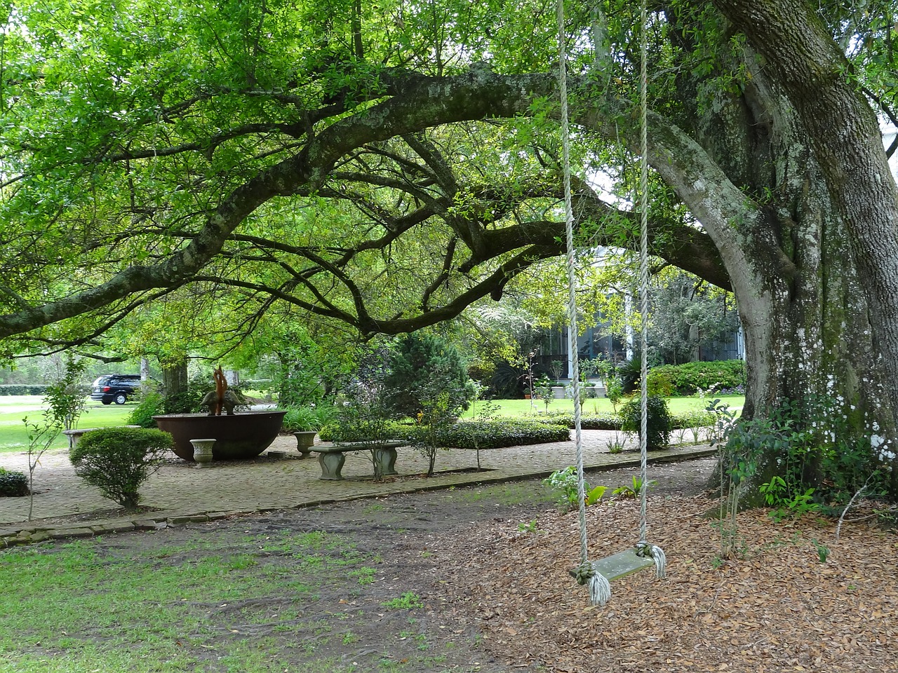 new orleans garden swing free photo