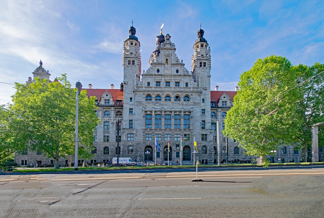 new town hall leipzig saxony free photo