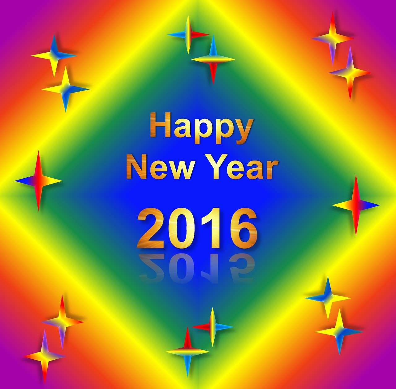 new year 2016 rainbow free photo