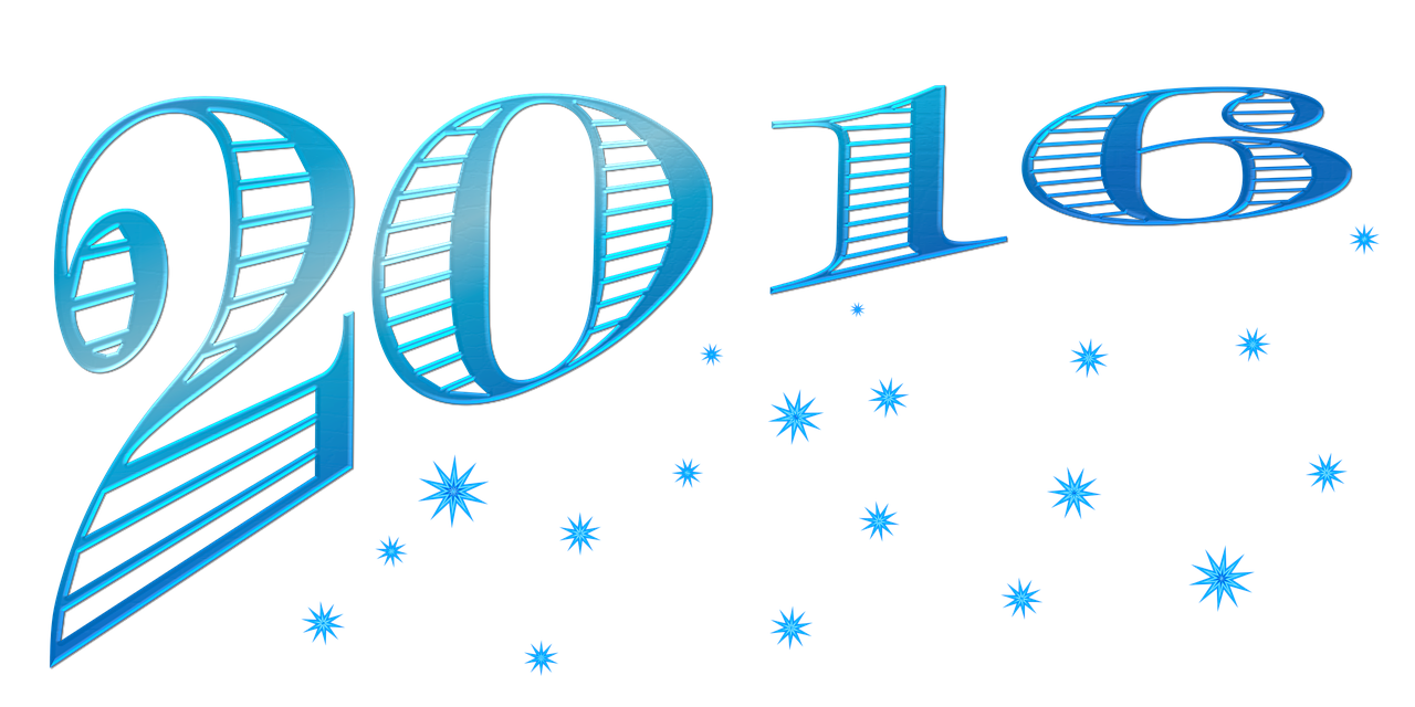 new year wordart blue free photo