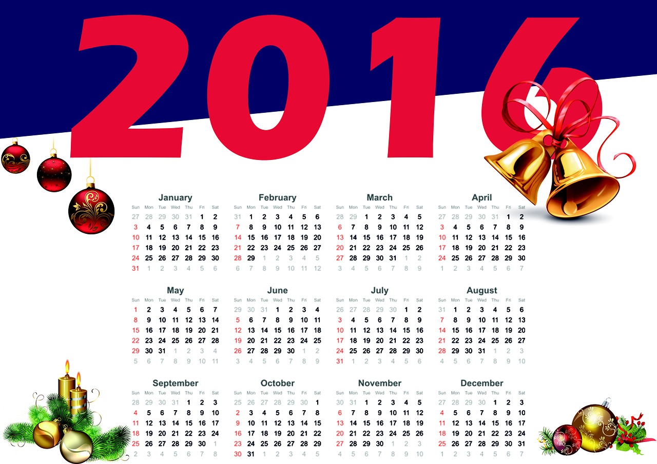 new year calendar numbers free photo