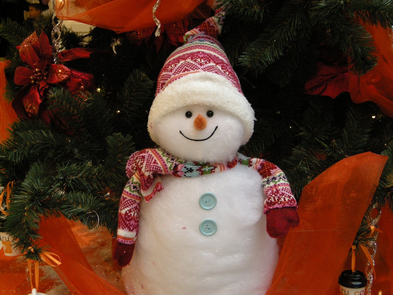 new year snowman winter free photo