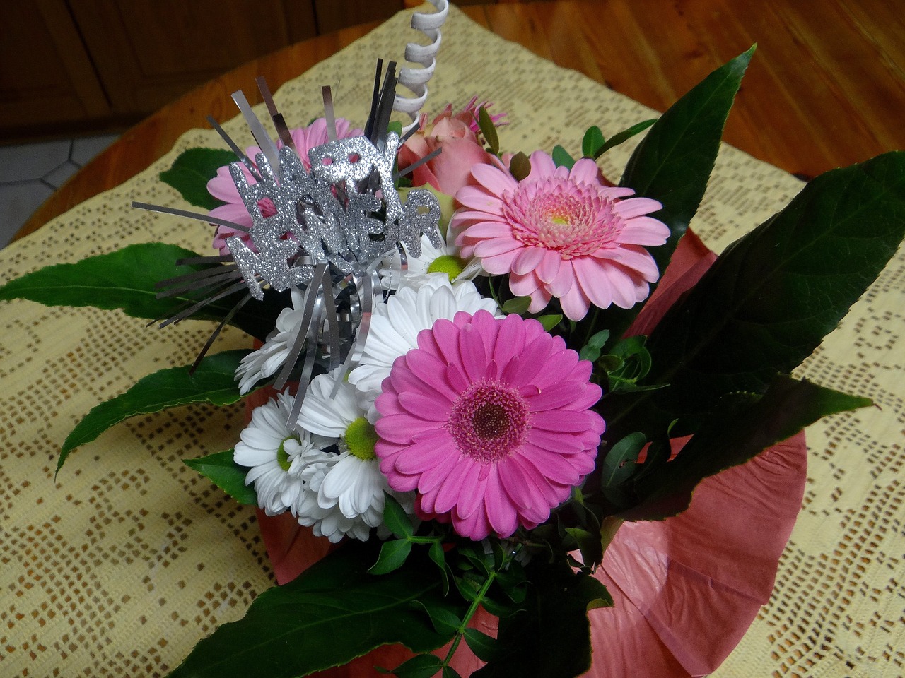 new year's eve bouquet greetings free photo