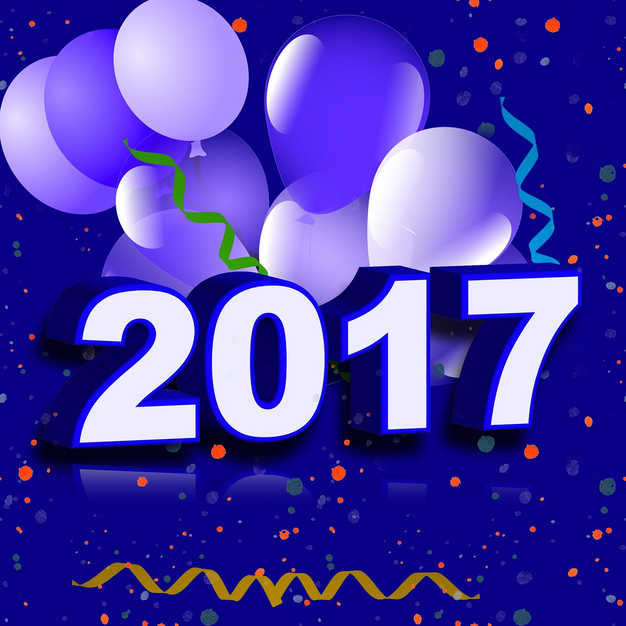 new year's eve 2017 balloons free photo