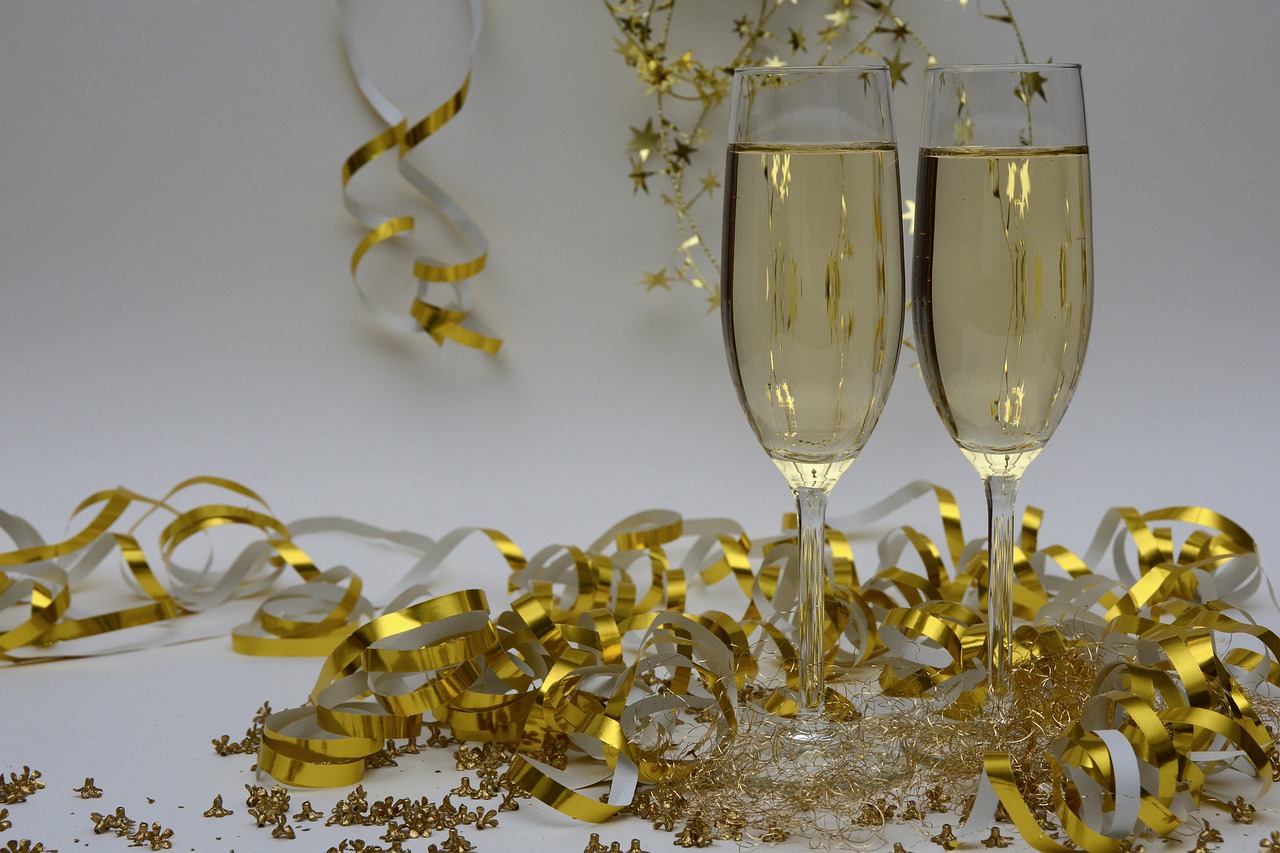 new year's eve new year's greetings champagne free photo