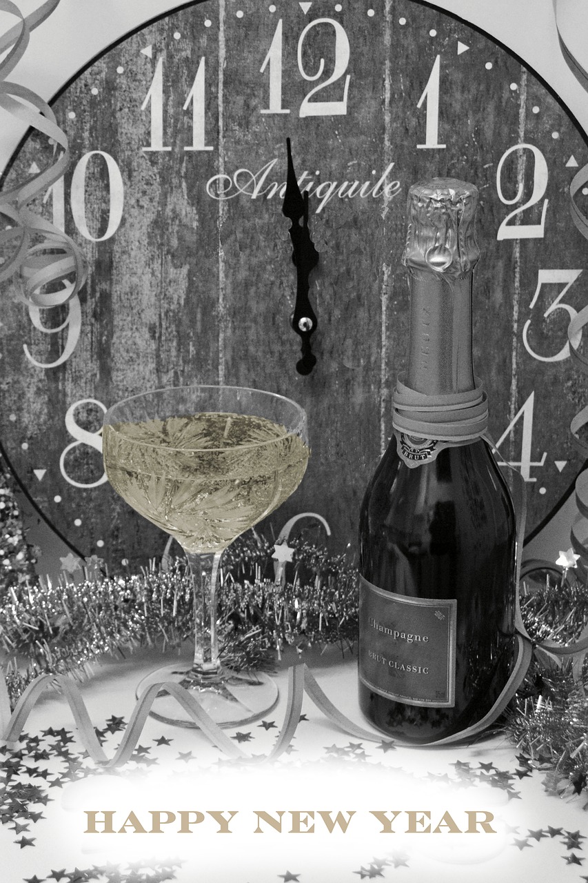 new year's eve new year's greetings clock free photo