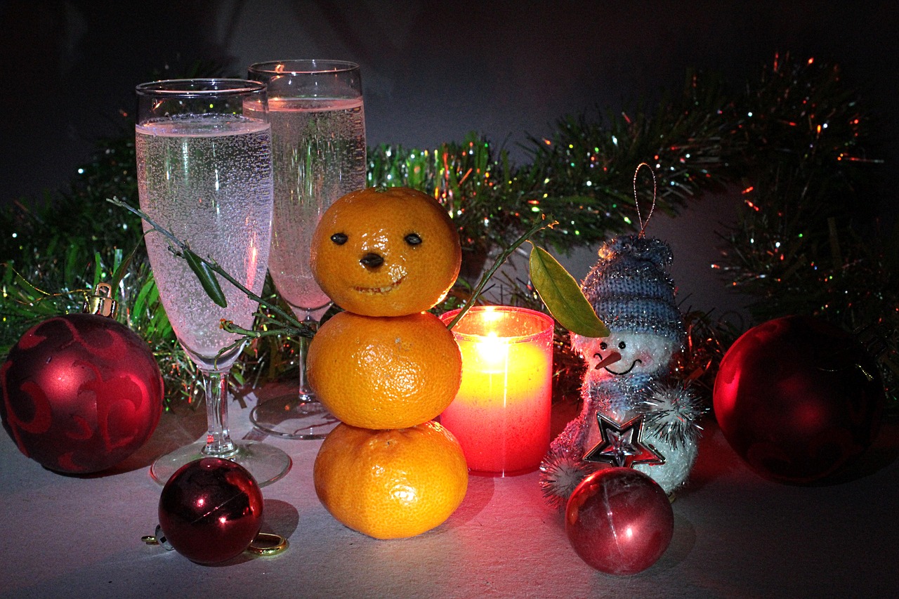 new year's eve snegovichok mandarin free photo