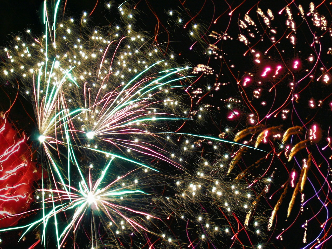 new year's eve fireworks background free photo
