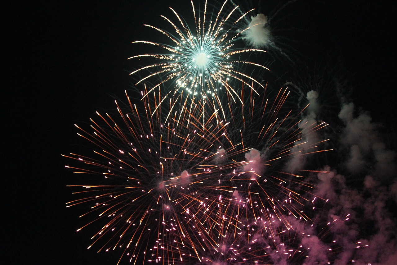 new year's eve fireworks night free photo