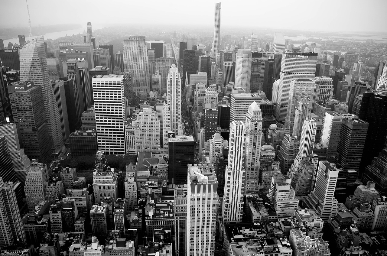 new york skyline drone free photo