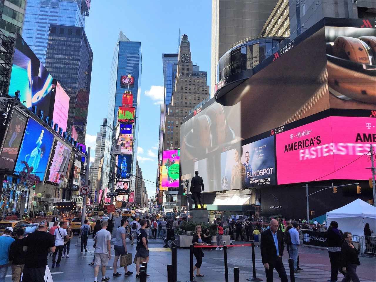 new york time square manhattan free photo