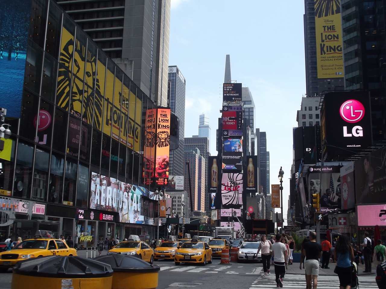 new york times square travel free photo