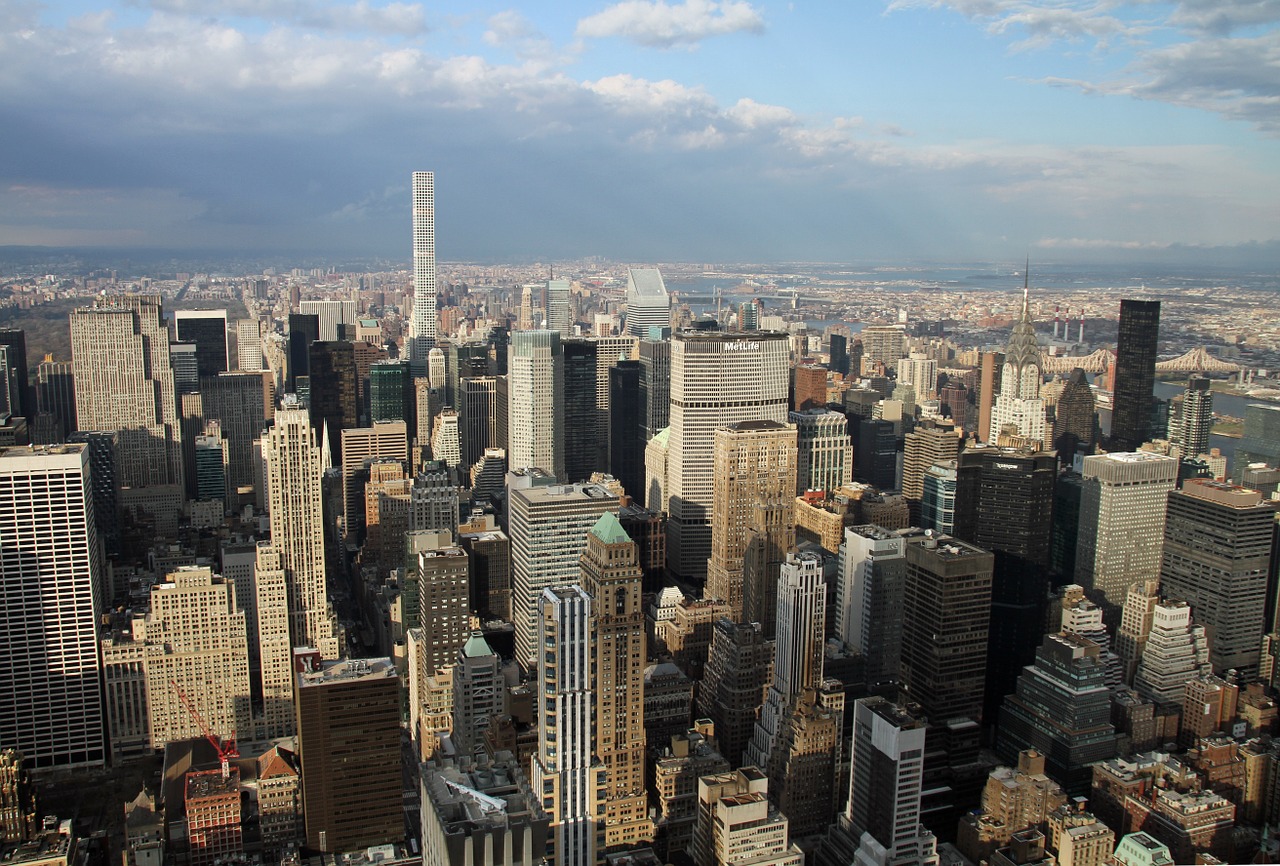 new york empire state view manhattan free photo