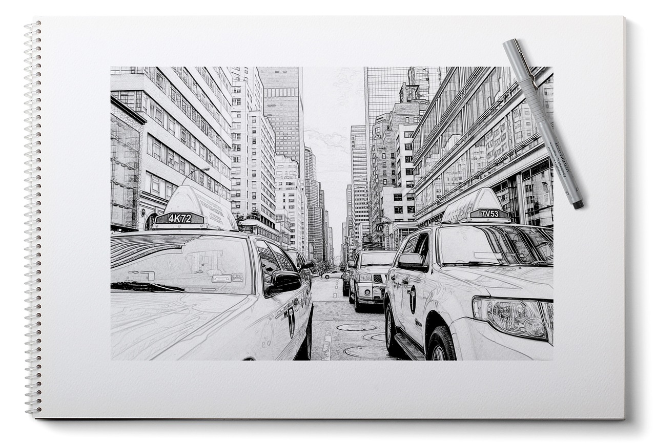 new york painting pencil free photo