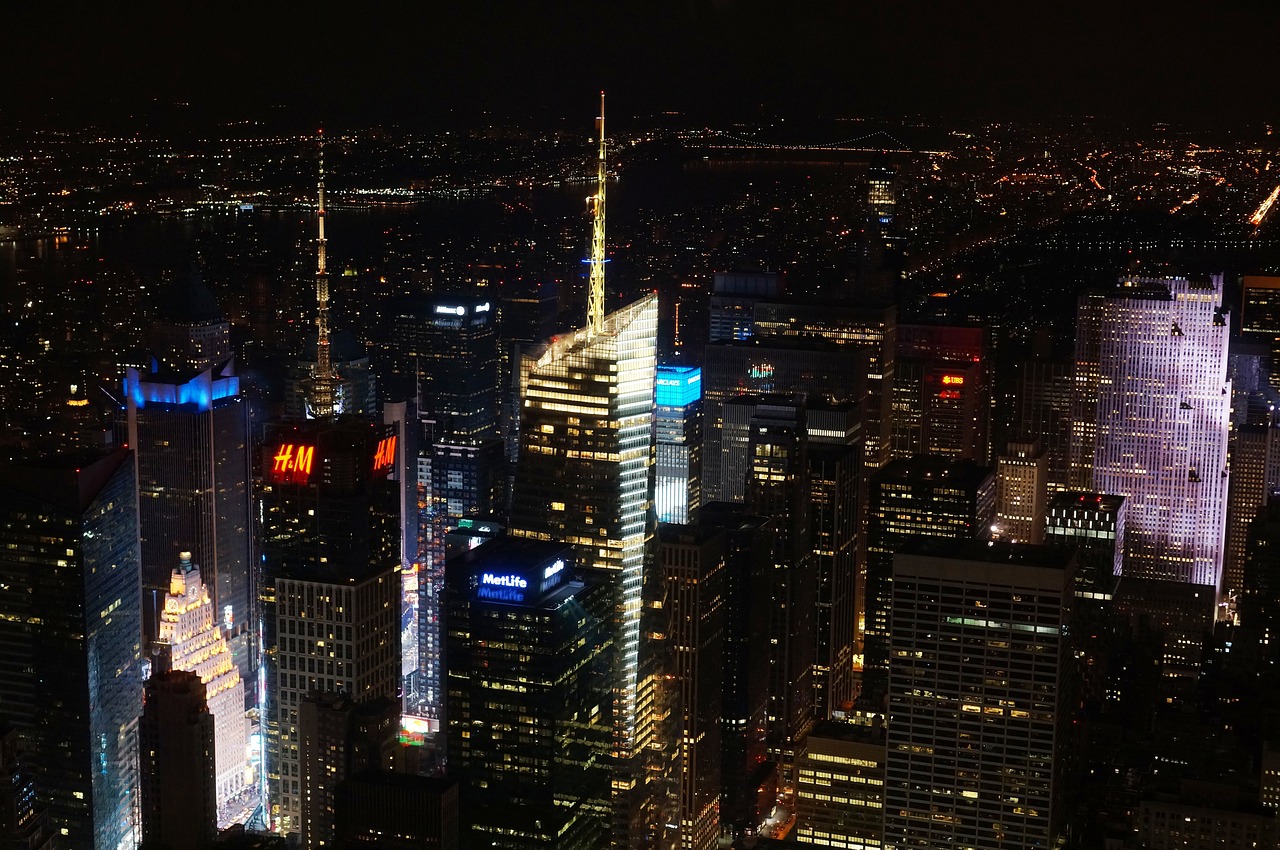 new york night photograph color free photo