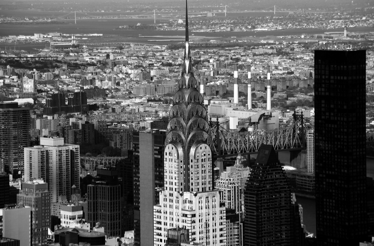 new york empire state building sky free photo