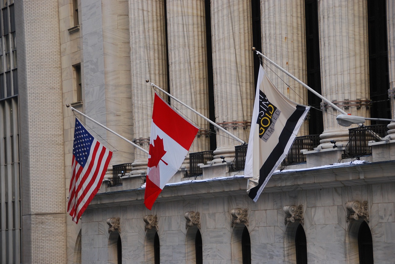 new york flags building free photo