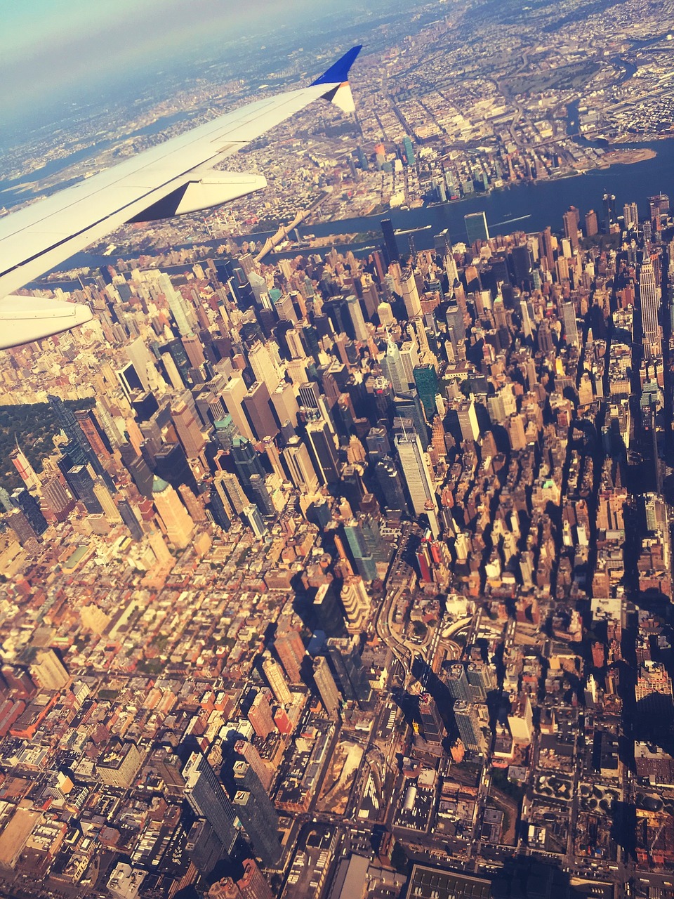 new york a bird's eye view aircraft free photo