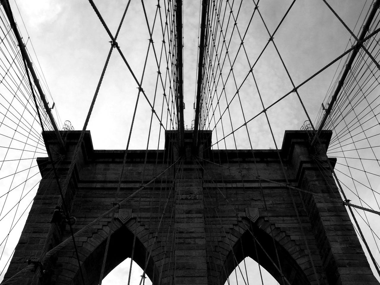 new york bridge from brooklyn bridge free photo