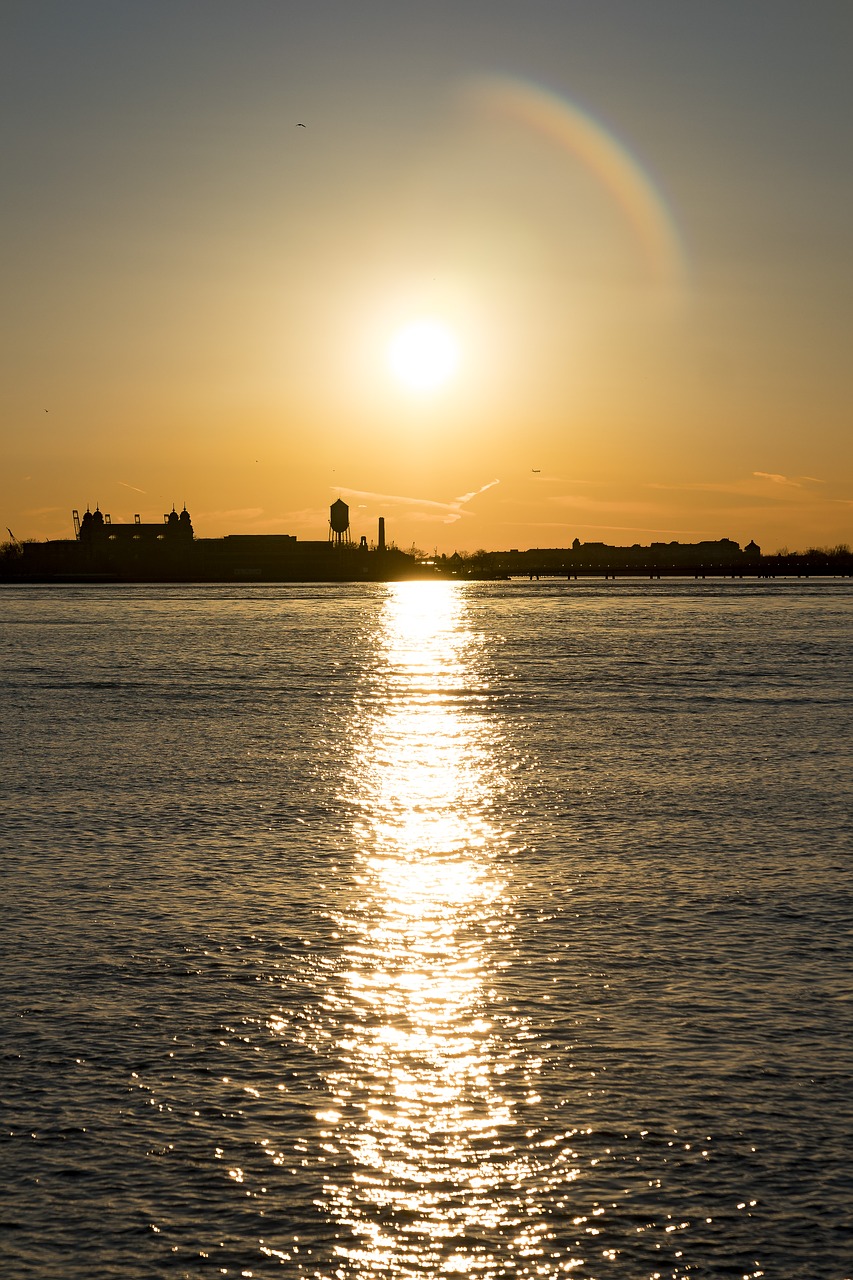 new york sunset twilight free photo