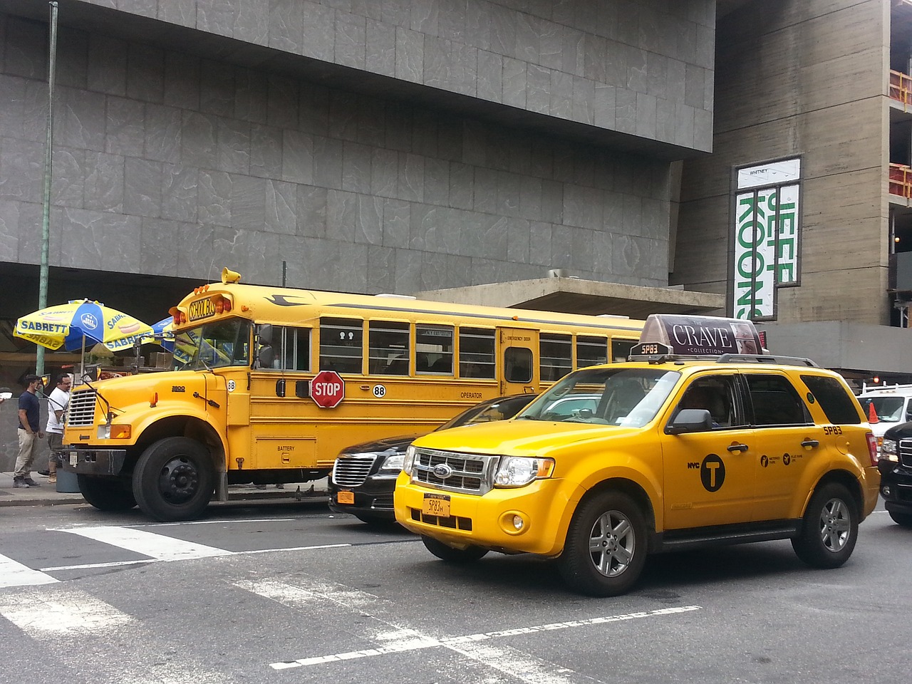 new york yellow taxi free photo
