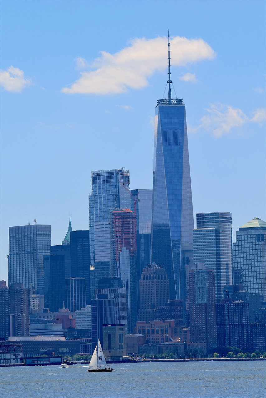 new york hudson river downtown free photo