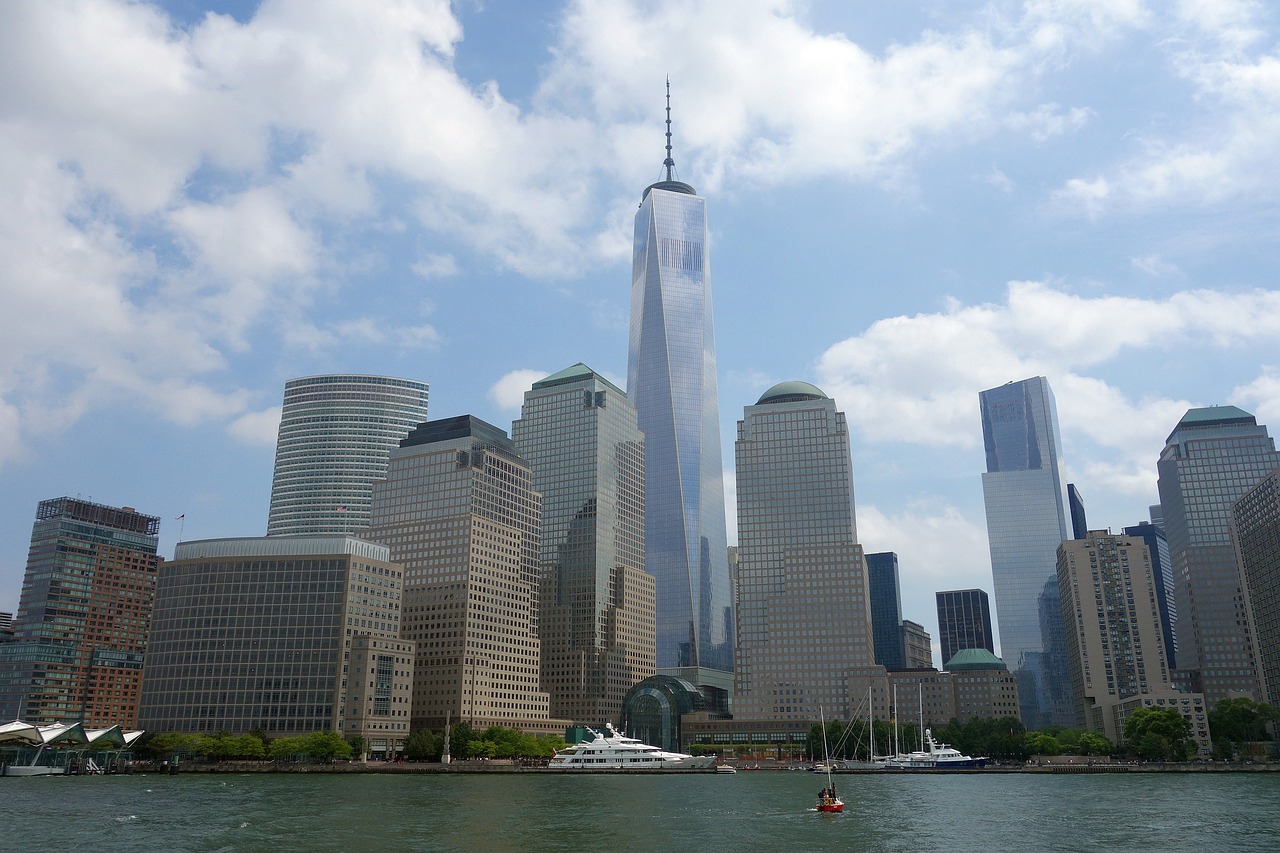 new york skyline world trade center free photo