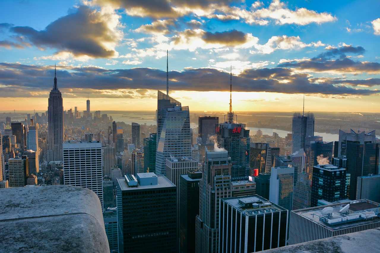 new york  sky  sunset free photo