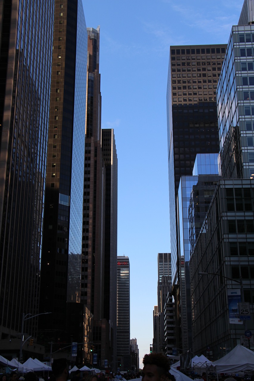 new york  skyscraper  street canyon free photo