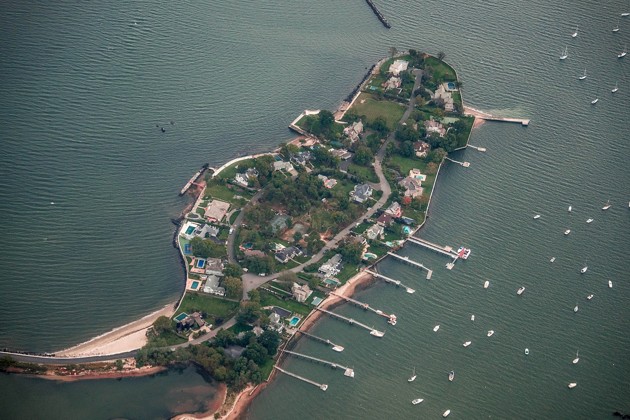 new york edgewater point aerial view free photo