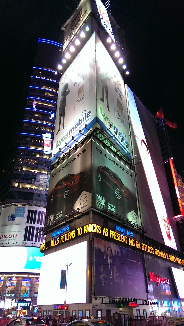 new york times square city free photo