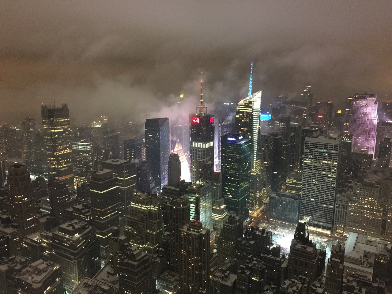 new york mist urban light free photo