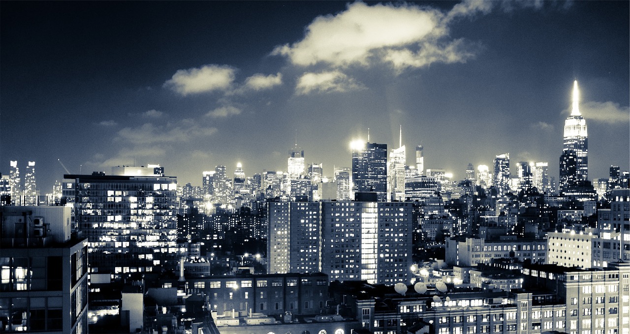 Download free photo of New york,skyline,night,city,urban - from needpix.com