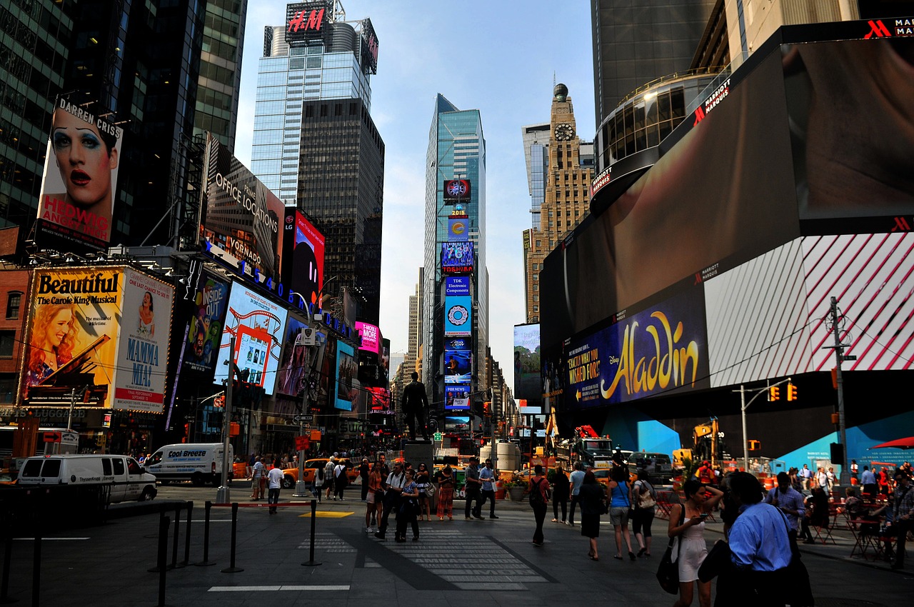 new york times square manhattan free photo