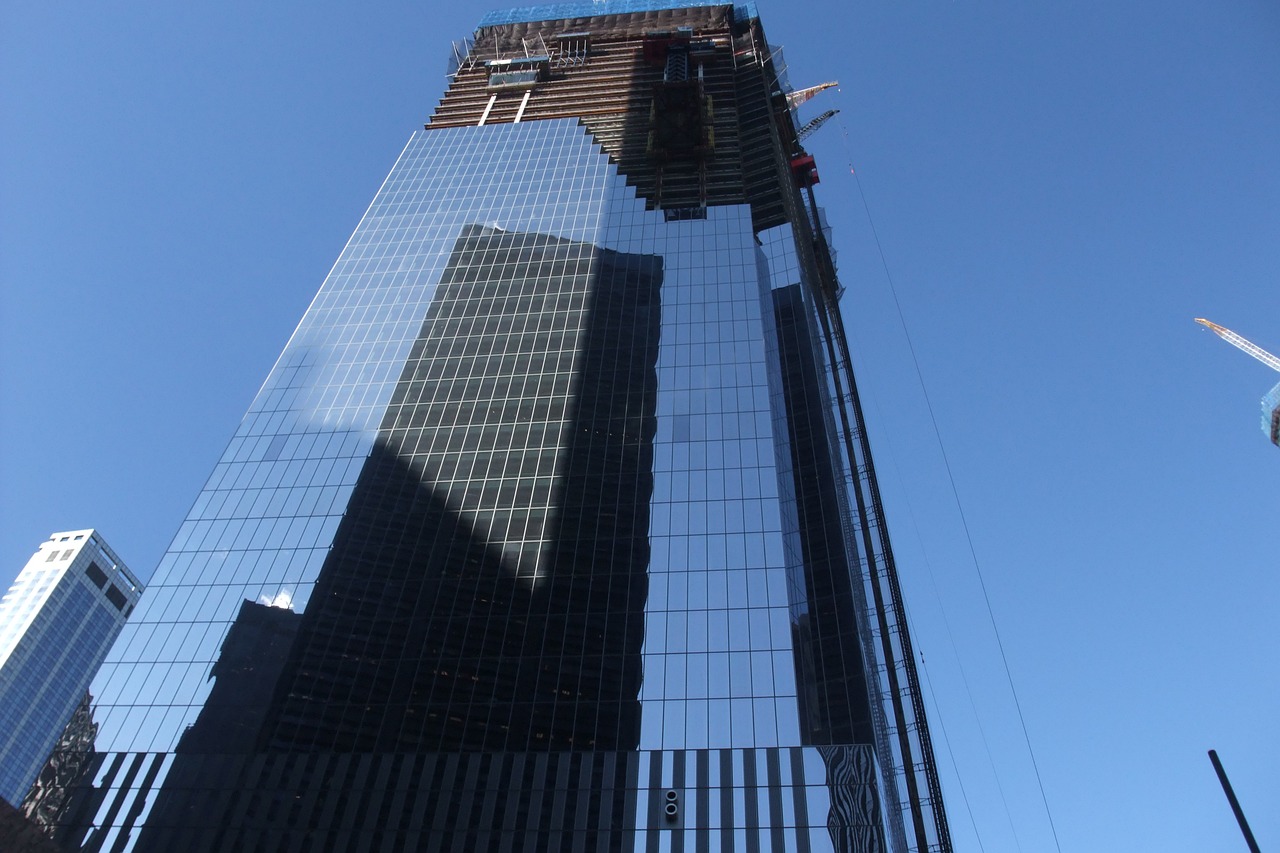 new york building blue sky free photo