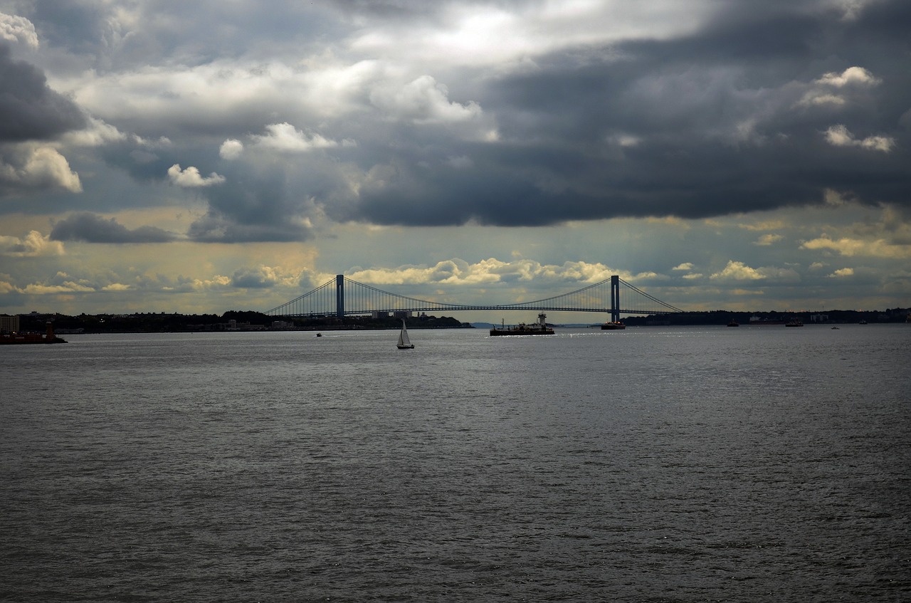 new york city bridge river free photo