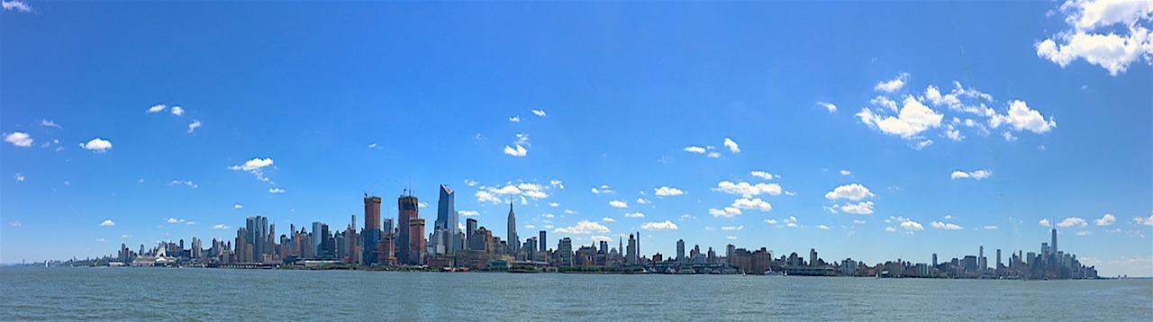 new york city hudson river skyline free photo