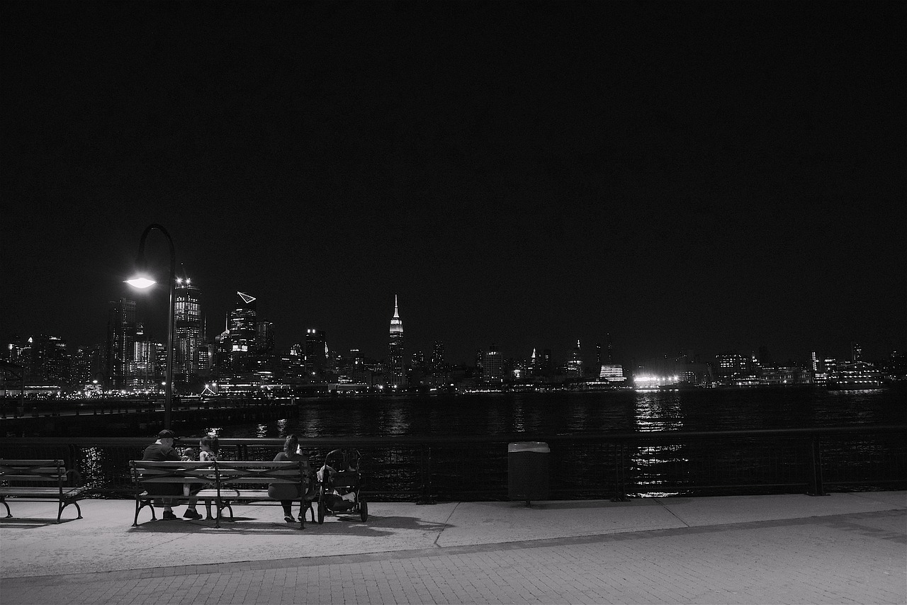 new york city skyline night free photo