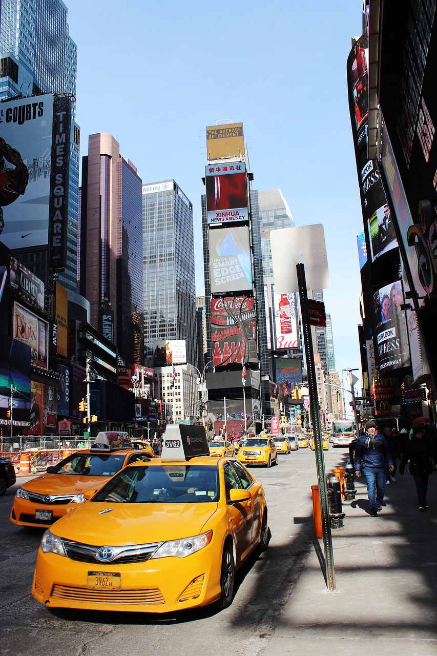new york city  taxi  road free photo