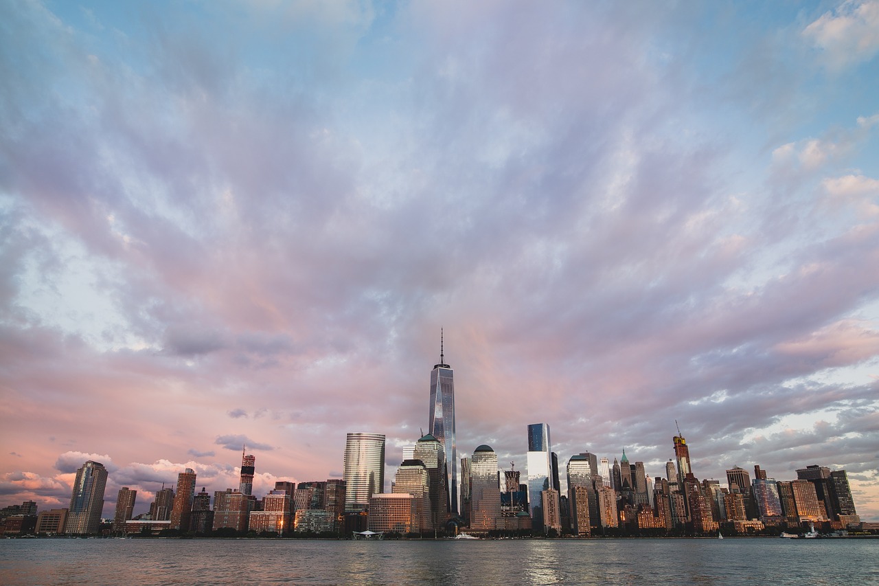 new york city waterfront skyline free photo