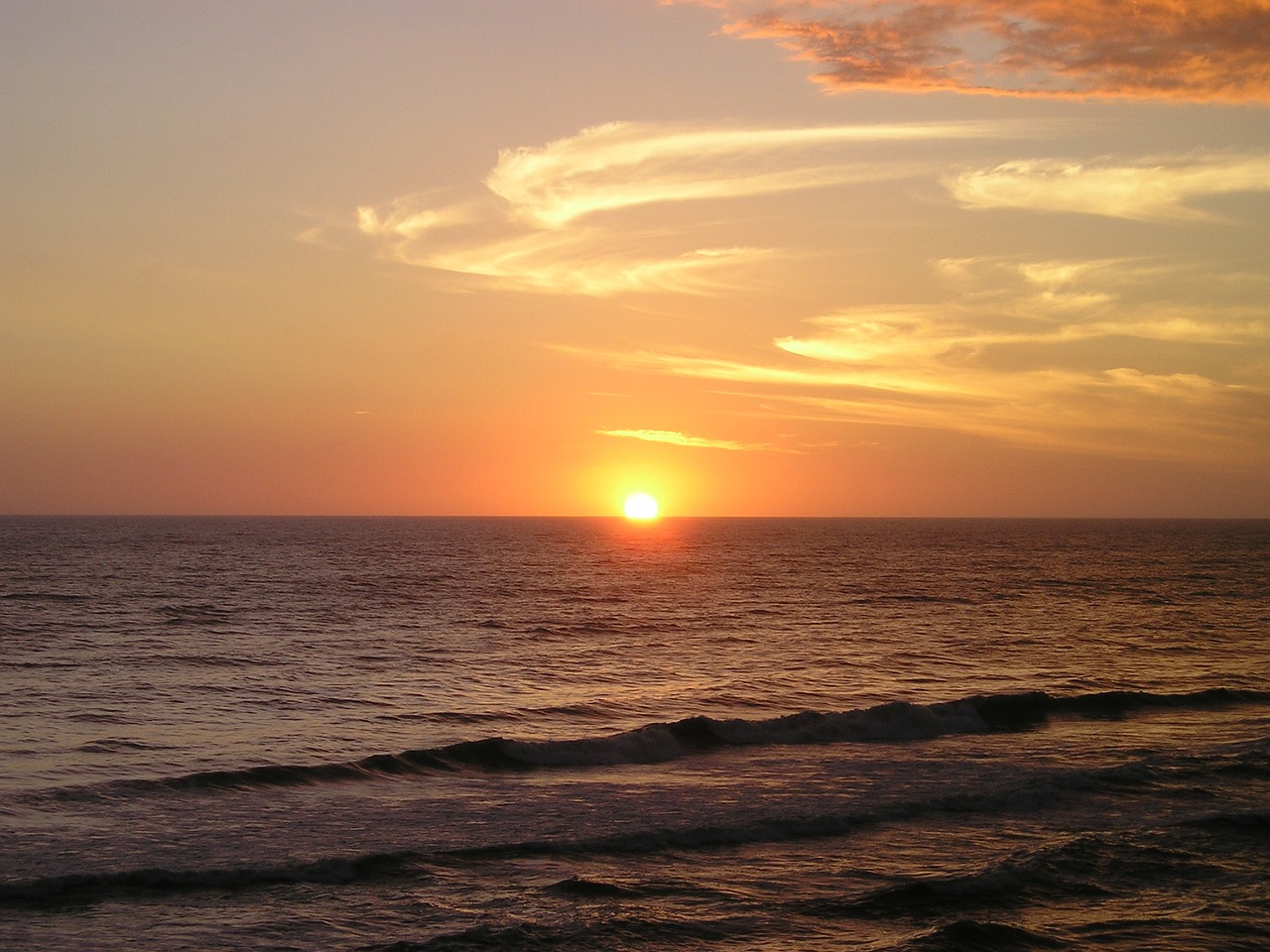 new zealand sunset sea free photo
