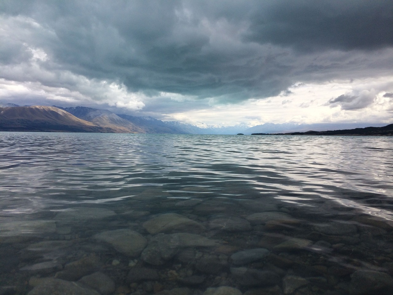 new zealand lake sky free photo