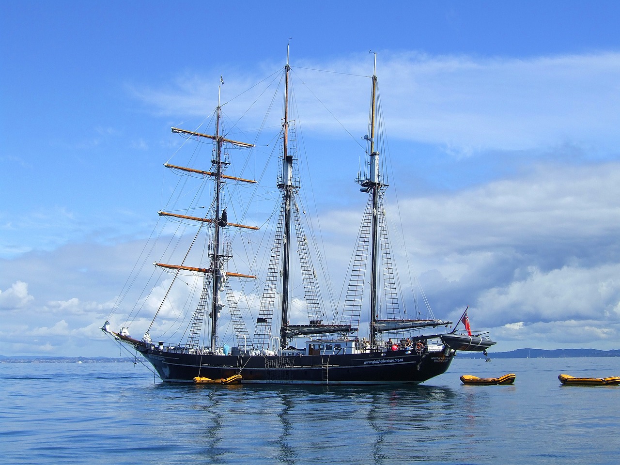 new zealand tall ship water free photo