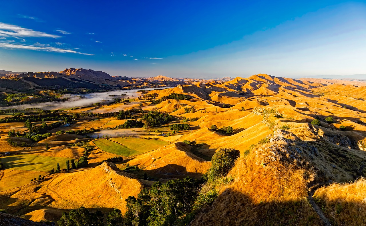 new zealand mountains vista free photo