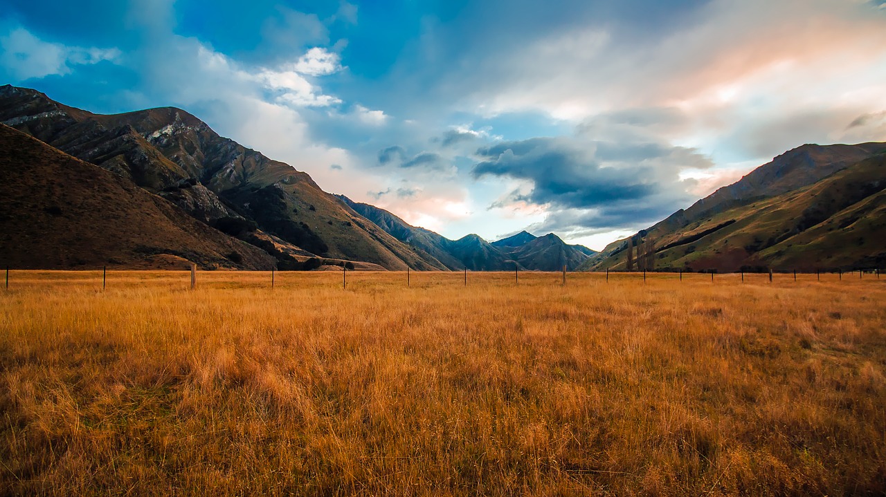 new zealand mountains sky free photo