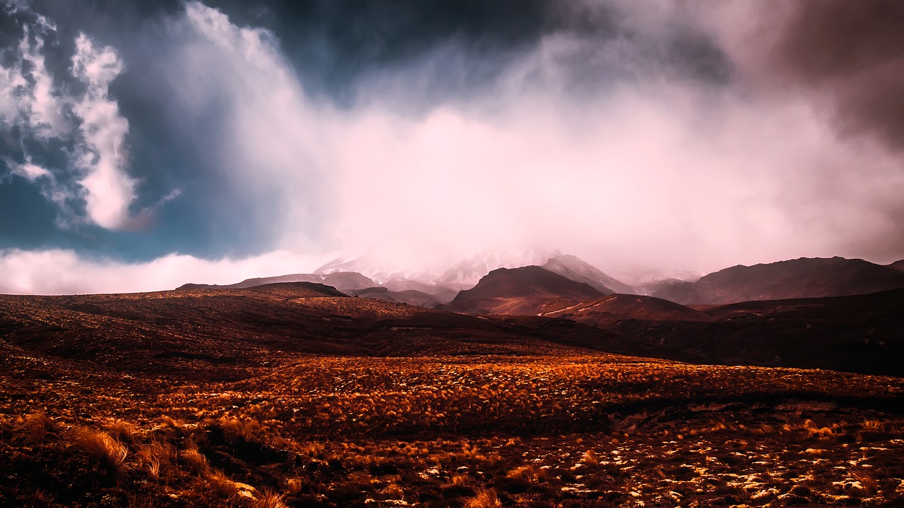 new zealand mountains sky free photo