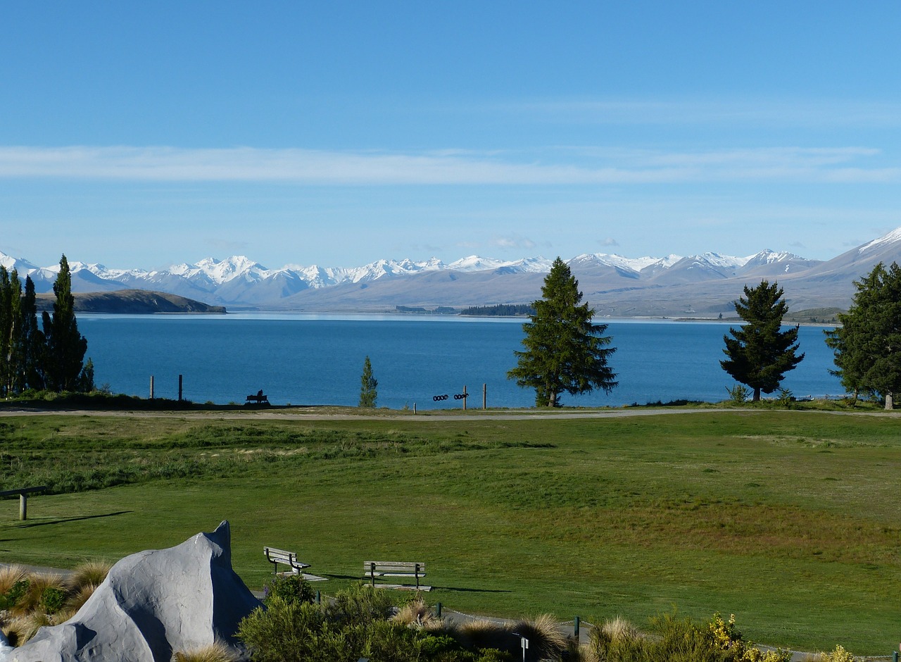 new zealand south island mountains free photo