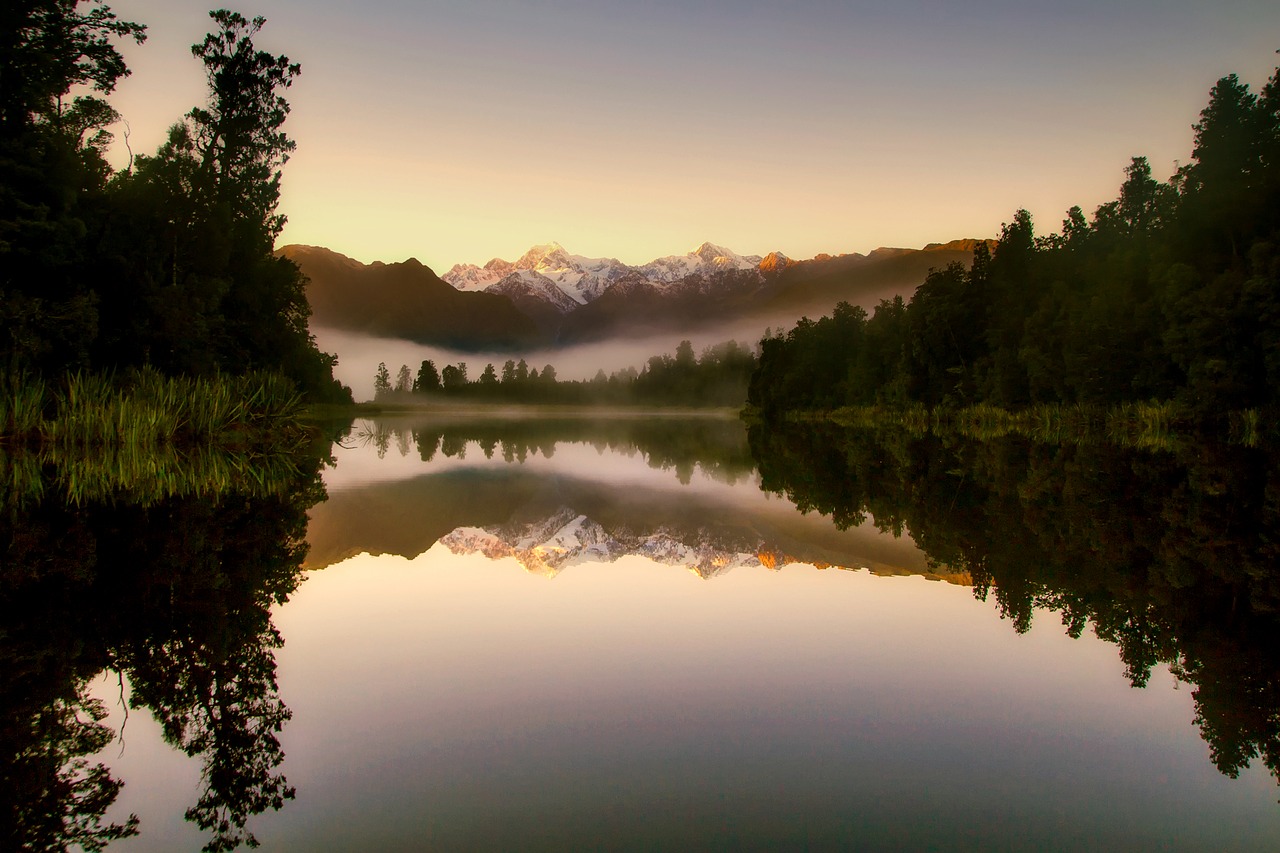 new zealand landscape sunrise free photo